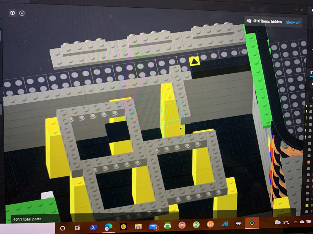 Hatch pattern design example for internal structure of control panel
