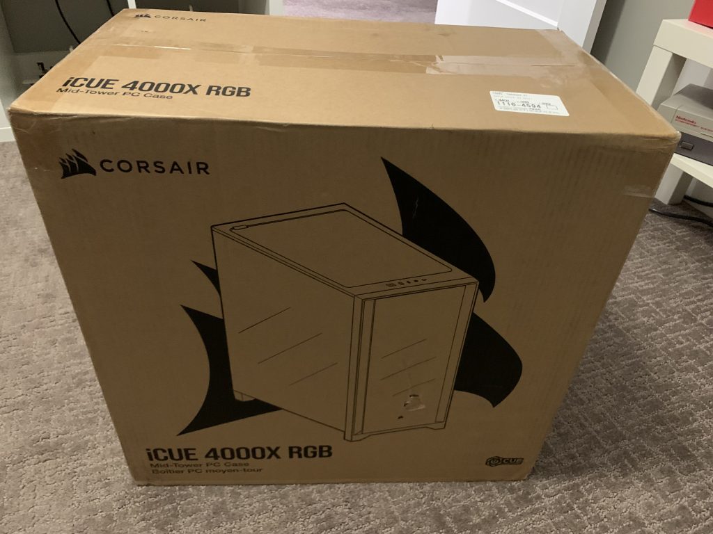 Photo of brand new Corsair iCUE 4000X RGB case still in box