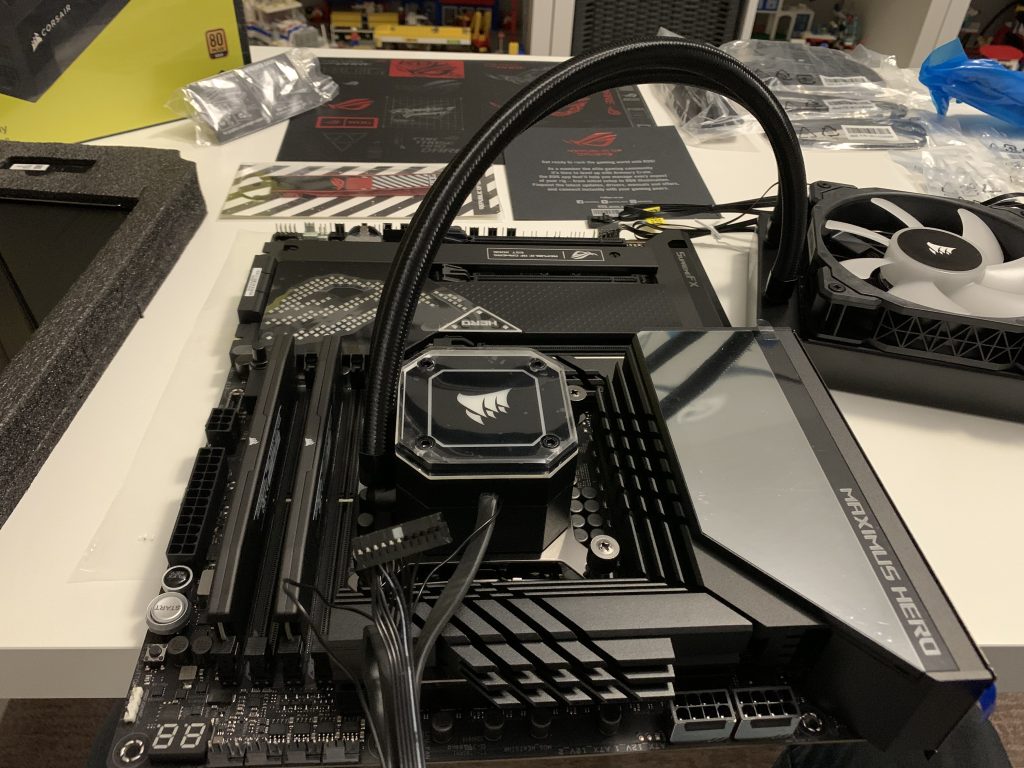 Photo of CPU cooler installed onto processor
