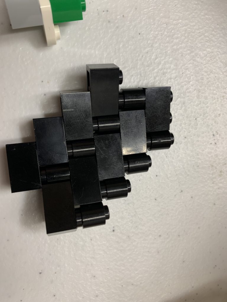 Photo of brick design 1, ridged and blocky