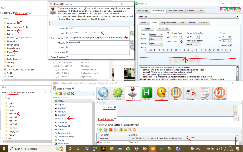 Screenshot of generalized structure of HyperSpin setup