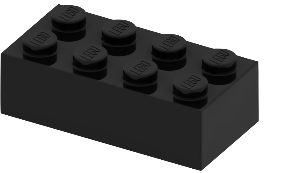 LEGO brick used as logo