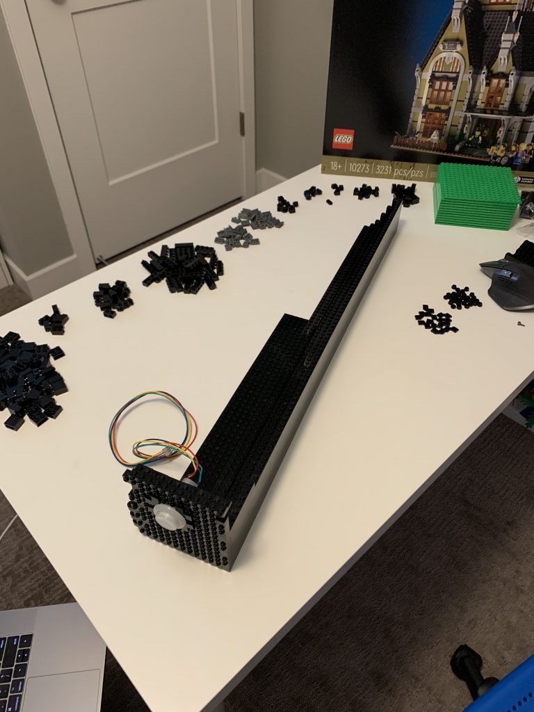 Photo showing the front of the control panel built out.