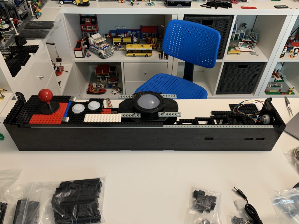 Photo showing an overall shot of the control panel from the top down.