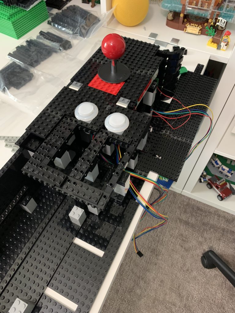 Photo showing the button panel integrated now with the control panel.