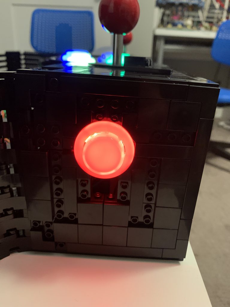 Photo showing tiles added to the side flipper buttons