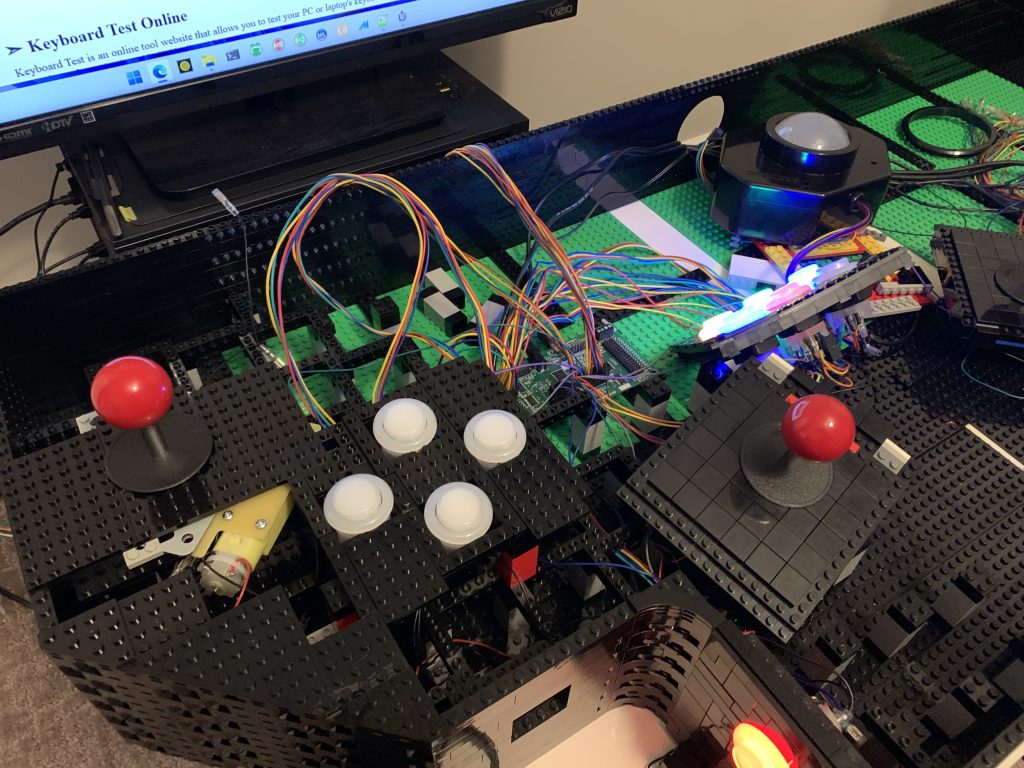 Photo showing player 3 joystick and buttons installed