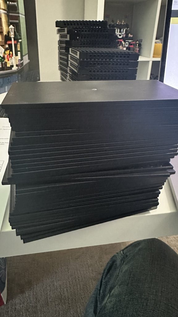 Photo showing a stack of 8x16 tiles