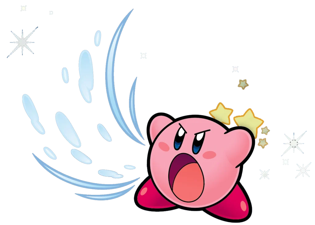 Clipart of Kirby inhaling