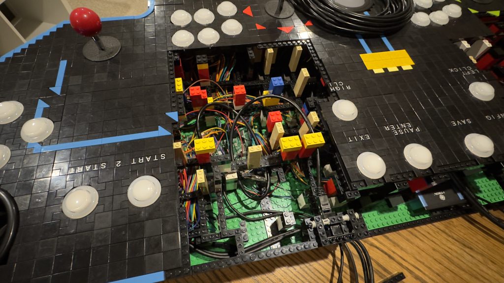 Photo of control panel back, torn apart with new modules in place