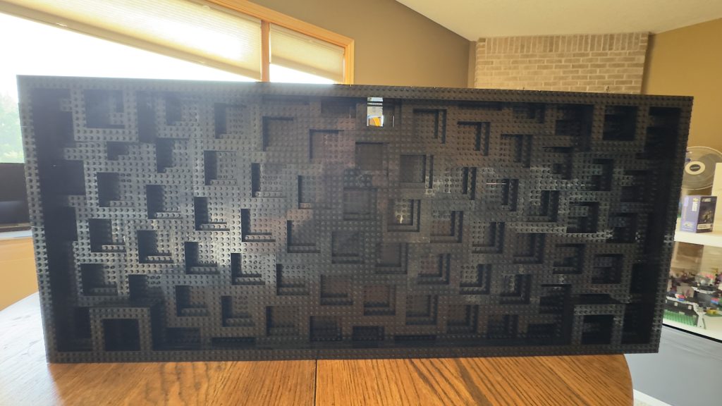 Photo showing the base complete with hole at one end.