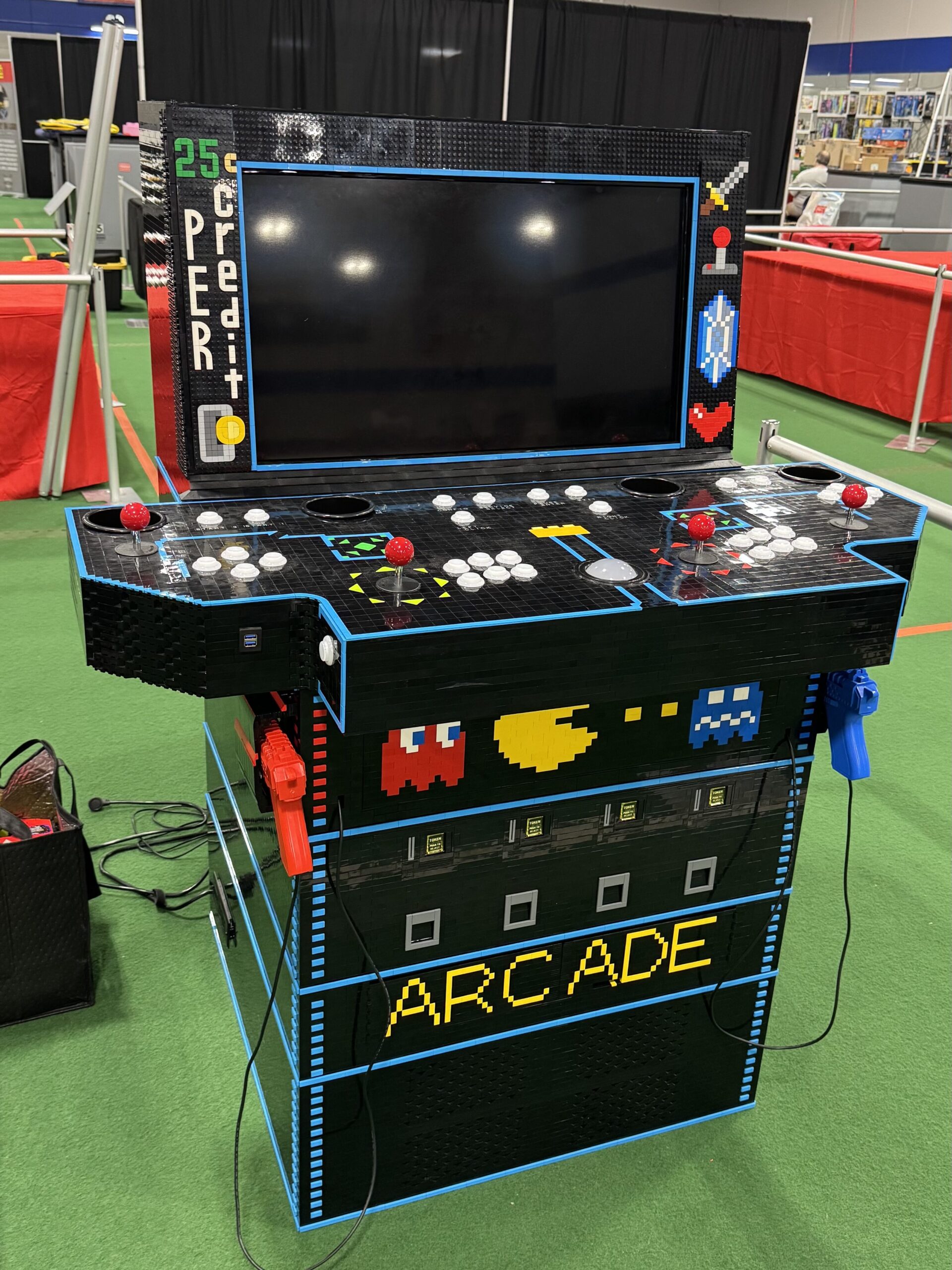 Setting up - the display is attached behind the control panel